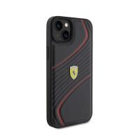Ferrari Twist Metal Logo - Etui iPhone 15 Plus (czarny)