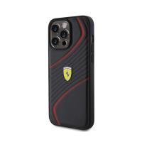 Ferrari Twist Metal Logo - Etui iPhone 15 Pro Max (czarny)