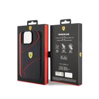 Ferrari Twist Metal Logo - Etui iPhone 15 Pro Max (czarny)