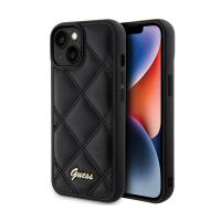 Guess Quilted Metal Logo - Etui iPhone 15 (czarny)