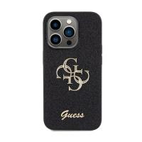 Guess Glitter Script Big 4G - Etui iPhone 15 Pro Max (czarny)