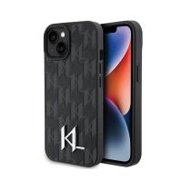 Karl Lagerfeld Leather Monogram Hot Stamp Metal Logo - Etui iPhone 15 (czarny)