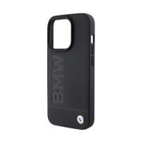 BMW Leather Hot Stamp MagSafe - Etui iPhone 15 Pro (Czarny)