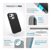 Speck Presidio2 Pro - Etui iPhone 15 Pro (Black / Slate Grey / White)
