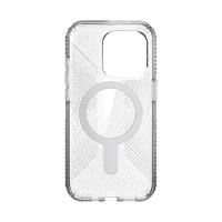 Speck Presidio Lux Grip ClickLock & MagSafe - Etui iPhone 15 Pro (Clear / Platinium Glitter / Chrome Finish / Serene Silver)