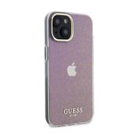 Guess IML Faceted Mirror Disco Iridescent - Etui iPhone 15 (różowy)