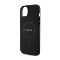 Guess Saffiano MagSafe - Etui iPhone 15 Plus (czarny)