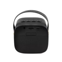 Guess Mini Bluetooth Speaker 4G Leather Script Logo with Strap - Głośnik Bluetooth V5.3 (czarny)