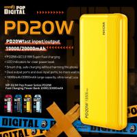 WEKOME WP-04 Pop Digital Series - Power bank 20000 mAh Fast Charging USB-C PD 20W + USB-A QC3.0 18W (Czarny)