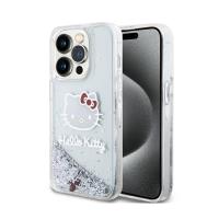 Hello Kitty Liquid Glitter Charms Kitty Head - Etui iPhone 14 Pro Max (srebrny)