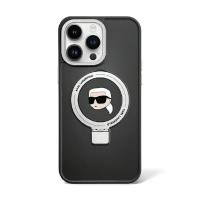 Karl Lagerfeld Ring Stand Karl Head MagSafe - Etui iPhone 15 Pro (czarny)