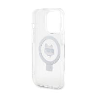 Karl Lagerfeld Ring Stand Choupette Head MagSafe - Etui iPhone 15 Pro Max (biały)