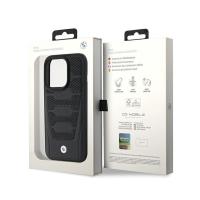 BMW Leather Seats Pattern - Etui iPhone 15 Pro (czarny)