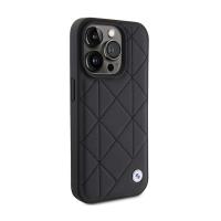 BMW Leather Quilted - Etui iPhone 15 Pro (czarny)