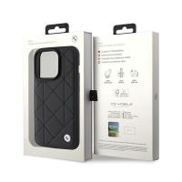 BMW Leather Quilted - Etui iPhone 15 Pro Max (czarny)