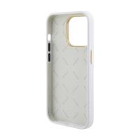 Guess Silicone Logo Strass 4G - Etui iPhone 15 Pro Max (biały)