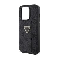 Guess Grip Stand 4G Triangle Strass Logo - Etui iPhone 15 Pro Max (czarny)