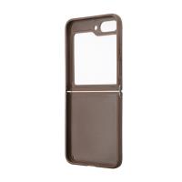 Guess Leather 4G Triangle Strass - Etui Samsung Z Flip 5 (brązowy)