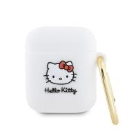 Hello Kitty Silicone 3D Kitty Head - Etui AirPods 1/2 gen (biały)