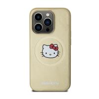Hello Kitty Leather Kitty Head MagSafe - Etui iPhone 13 Pro Max (złoty)