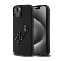 Karl Lagerfeld Silicone Karl Script - Etui iPhone 15 (czarny)