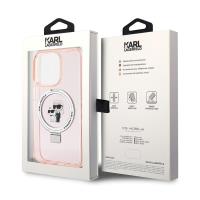 Karl Lagerfeld Ring Stand Karl & Choupette MagSafe - Etui iPhone 15 Pro (różowy)