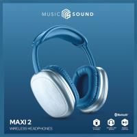 Cellularline Music Sound MAXI2 - Bezprzewodowe słuchawki nauszne Bluetooth V5.0 (niebieski)