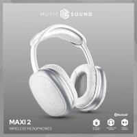 Cellularline Music Sound MAXI2 - Bezprzewodowe słuchawki nauszne Bluetooth V5.0 (biały)
