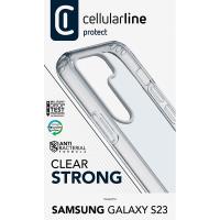 Cellularline Clear Strong - Etui Samsung Galaxy S23 z ochroną antybakteryjną (przezroczysty)