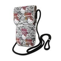 Hello Kitty Leather Tags Graffiti Cord - Torebka crossbody na telefon (beżowy)