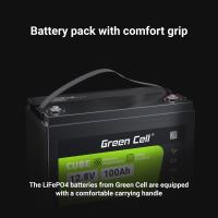 Green Cell - Akumulator LiFePO4 12V 12.8V 100Ah do systemów fotowoltaicznych, kamperów i łódek