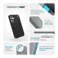 Speck Presidio2 Grip - Etui Samsung Galaxy S24 (Black/Slate Grey/White)