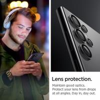 Spigen Optik.TR EZ Fit Camera Lens Protector 2-Pack - Szkło ochronne na obiektyw do Samsung Galaxy S24 Ultra (2 szt) (Czarny)