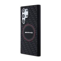 AMG Silicone Carbon Pattern MagSafe - Etui Samsung Galaxy S24 Ultra (czarny)