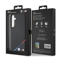 BMW Carbon Tricolor Line MagSafe - Etui Samsung Galaxy S24+ (czarny)