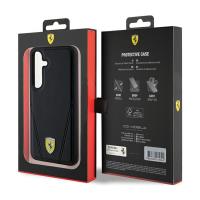 Ferrari Hot Stamp V Lines MagSafe - Etui Samsung Galaxy S24+ (czarny)