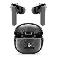 Cellularline Music Sound Fancy - Bezprzewodowe słuchawki Bluetooth V5.3 TWS z etui ładującym (czarny)