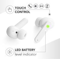 Cellularline Music Sound Fancy - Bezprzewodowe słuchawki Bluetooth V5.3 TWS z etui ładującym (biały/czarny)