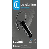 Cellularline Score - Uniwersalna słuchawka Bluetooth V5.0 obsługująca do 2 urządzeń jednocześnie (czarny)