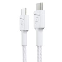 Green Cell PowerStream - Kabel Przewód USB-C - USB-C 30 cm Power Delivery 60W, QC 3.0 (biały)