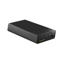 Green Cell PowerPlay20s - Power Bank 20000 mAh z szybkim ładowaniem USB-A QuickCharge 3.0 oraz 2x USB-C Power Delivery 22.5W (czarny)
