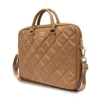 Guess Quilted 4G Computer Bag - Torba na notebooka 15" / 16" (brązowy)