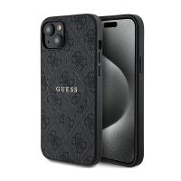 Guess 4G Collection Leather Metal Logo MagSafe - Etui iPhone 15 / 14 / 13 (czarny)