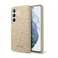 Guess Glitter Flakes Metal Logo Case - Etui Samsung Galaxy S24+ (złoty)