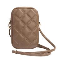 Guess Zip Quilted 4G - Torebka na telefon (brązowy)