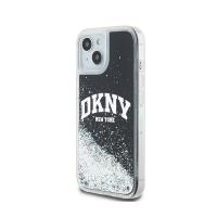DKNY Liquid Glitter Big Logo - Etui iPhone 14 / 15 / 13 (czarny)