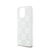 DKNY Liquid Glitter Multilogo - Etui iPhone 15 Pro Max (biały)