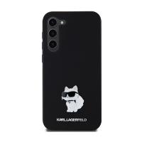 Karl Lagerfeld Silicone Choupette Metal Pin - Etui Samsung Galaxy S24+ (czarny)