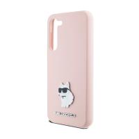 Karl Lagerfeld Silicone Choupette Metal Pin - Etui Samsung Galaxy S24 (różowy)