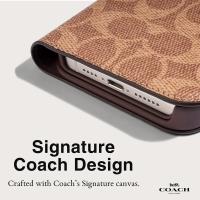 Coach Folio Signature C Case - Etui 2w1 z klapką iPhone 15 Pro Max (Tan)